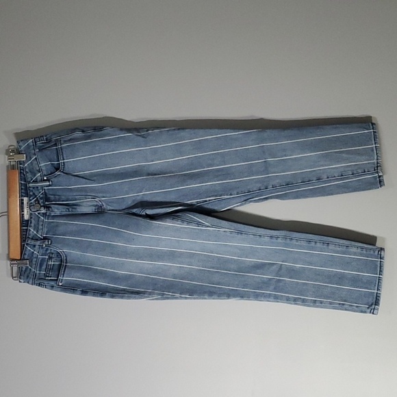 pacsun jeans women’s size 27 blue white Mom jean vertical stripes - Picture 1 of 16